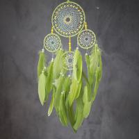 Fashion Dream Catcher Feather with Cotton Thread & Wood & Plastic Pearl & Iron fashion jewelry Sold By PC