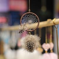 Fashion Dream Catcher, Feather, with Cotton Thread & Wood & Iron & Tibetan Style, fashion jewelry, black, 60x330mm, Sold By PC