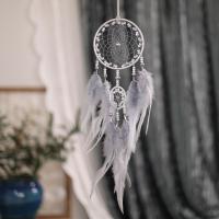 Fashion Dream Catcher, Feather, with Cotton Thread & Wood & Plastic, fashion jewelry, more colors for choice, 110x520mm, Sold By PC