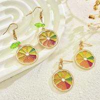 Zinc Alloy Stud Earring Fruit plated fashion jewelry & for woman nickel lead & cadmium free Sold By Pair