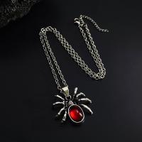 Zinc Alloy Sweater Chain Necklace Spider plated Halloween Design & fashion jewelry & for woman nickel lead & cadmium free Length Approx 51 cm Sold By PC