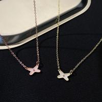Zinc Alloy Jewelry Necklace with Pearl Oyster Letter X plated fashion jewelry & for woman nickel lead & cadmium free Length Approx 51 cm Sold By PC