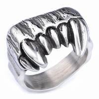 Anillo de dedo de acero inoxidable, acero inoxidable 304, pulido, unisexo & diverso tamaño para la opción, color original, Vendido por UD