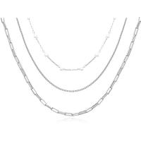 Titanium Steel Necklace, with Plastic Pearl, plated, for woman, more colors for choice, Sold By PC
