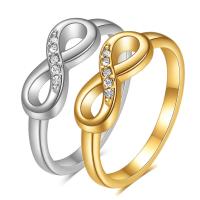 Titan Edelstahl Ringe, Titanstahl, plattiert, verschiedene Größen vorhanden & Micro pave Zirkonia & für Frau, keine, verkauft von PC