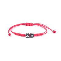 Chain Woven Bracelets Nylon Cord with Acrylic with 6cm extender chain fashion jewelry Length Approx 17.5 cm Sold By PC