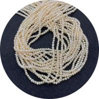 Natural Freshwater Pearl Loose Beads Flat Round DIY Sold By Strand