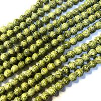 Perles bijoux en pierres gemmes, Serpentine russe, Rond, poli, DIY & normes différentes pour le choix, Vendu par Environ 38 cm brin