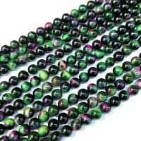 Tiger Eye Beads, Runde, poleret, du kan DIY & forskellig størrelse for valg, Solgt Per Ca. 38 cm Strand
