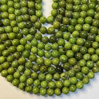 Perles en jade, Jade de Canada, Rond, poli, DIY & normes différentes pour le choix, Vendu par Environ 38 cm brin