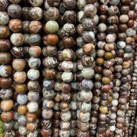 Edelstein Schmuckperlen, Kambaba Jaspis, rund, poliert, DIY & verschiedene Größen vorhanden, verkauft per ca. 38 cm Strang
