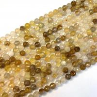 Φυσικό χαλαζία κοσμήματα χάντρες, Γύρος, γυαλισμένο, DIY & διαφορετικό μέγεθος για την επιλογή, Sold Per Περίπου 38 cm Strand