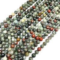 Perles bijoux en pierres gemmes, Bloodstone africain, Rond, poli, DIY & normes différentes pour le choix & facettes, Vendu par Environ 38 cm brin
