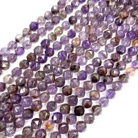 Natural Quartz Jewelry Beads, Purple Phantom Quartz, polished, DIY & faceted, 10mm, 38PCs/Strand, Sold Per Approx 38 cm Strand