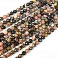 Rhodonit Perlen, rund, poliert, DIY & verschiedene Größen vorhanden & facettierte, verkauft per ca. 38 cm Strang