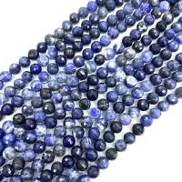 Sodalith Perlen, Sosalith, rund, poliert, DIY & verschiedene Größen vorhanden & facettierte, verkauft per ca. 38 cm Strang