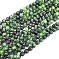 Gemstone Jewelry Beads, Ruby in Zoisite, Round, polished, DIY, 8mm, Approx 47PCs/Strand, Sold Per Approx 38 cm Strand