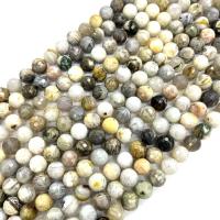 Perles agates, agate bambou, Rond, poli, DIY & normes différentes pour le choix, Vendu par Environ 38 cm brin