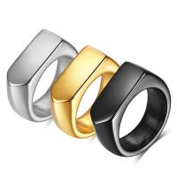 Prst prsten od inoxa, 304 nehrđajućeg čelika, pozlaćen, bez spolne razlike & različite veličine za izbor, više boja za izbor, Prodano By PC