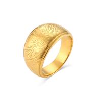 Палец кольцо из нержавеющей стали, Нержавеющая сталь 304, 18K позолоченный, ювелирные изделия моды & разный размер для выбора & Женский, Золотой, продается PC