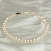 Natürliche kultivierte Süßwasserperlen Halskette, rund, Modeschmuck & für Frau, weiß, 9-10mm, verkauft per 43 cm Strang