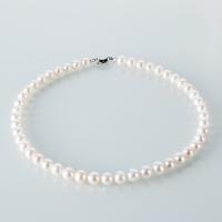 Freshwater Pearl Necklace with 925 Sterling Silver Round fashion jewelry & for woman white 8.5-9.5mm Sold Per 43 cm Strand