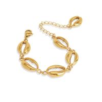 Bijoux bracelet en acier inoxydable, Acier inoxydable 304, avec 6cm chaînes de rallonge, bijoux de mode & pour femme, doré, Longueur:Environ 14 cm, Vendu par PC