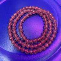 Quartz Bracelets, Strawberry Quartz, Round, fashion jewelry & Unisex, pink, 6mm, Length:Approx 54 cm, Sold By PC