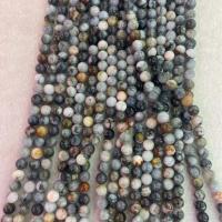 Edelstein Schmuckperlen, Beizvogelsauge Stein, rund, DIY & verschiedene Größen vorhanden, gemischte Farben, verkauft per ca. 38 cm Strang
