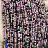 Perles bijoux en pierres gemmes, tourmaline, Rond, DIY, couleurs mélangées, 3.80mm, Vendu par Environ 38 cm brin