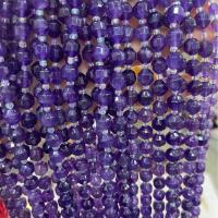 Naturlig ametist pärlor, Polygon, DIY & olika storlek för val & fasetterad, purpur, Såld Per Ca 38 cm Strand