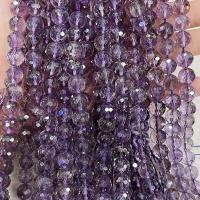 Natürliche Amethyst Perlen, rund, DIY & verschiedene Größen vorhanden & facettierte, violett, verkauft per ca. 38 cm Strang
