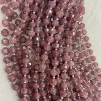 Natürlicher Quarz Perlen Schmuck, Strawberry Quartz, Vieleck, DIY & verschiedene Größen vorhanden & facettierte, Rosa, verkauft per ca. 38 cm Strang