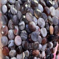 Natural Persian Gulf agate Beads, Flat Oval, DIY & different size for choice & faceted, mixed colors, Sold Per Approx 38 cm Strand