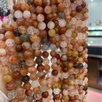 Natural Quartz Jewelry Beads Red Quartz Round DIY mixed colors Sold Per Approx 38 cm Strand