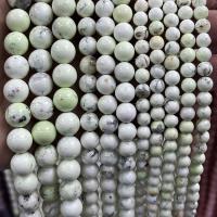 Perles turquoises, Lemon+Chrysoprase, Rond, DIY & normes différentes pour le choix, couleurs mélangées, Vendu par Environ 38 cm brin