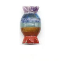 Rainbow Stone Decoration, Candy, polished, for home and office, multi-colored, 25x46x18mm, Sold By PC