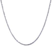 Cubic Zircon Micro Pave 925 Sterling Silver Necklace, fashion jewelry & different size for choice & micro pave cubic zirconia & for woman, nickel, lead & cadmium free, Sold By PC