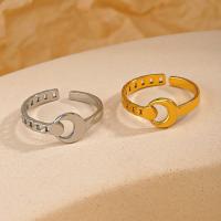 Ring Finger ze stali nierdzewnej, Stal nierdzewna 304, Księżyc, biżuteria moda & dla kobiety, dostępnych więcej kolorów, inner diameter 17mm, sprzedane przez PC