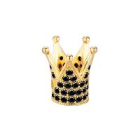 Brass Spacer Beads Crown plated DIY & micro pave cubic zirconia nickel lead & cadmium free Approx 1.5mm Sold By PC