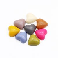 Acrylic Cabochons, Heart, injection moulding, DIY, more colors for choice, 18x17mm, Approx 100PCs/Bag, Sold By Bag
