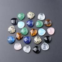 Gemstone Pendants Jewelry, Teardrop, DIY & different materials for choice, more colors for choice, 15x15mm, Sold By PC
