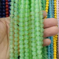 Perles en verre de mode, Des billes de verre, Rond, DIY, plus de couleurs à choisir, 8mm, 10Strandstoron/sac, Environ 52PC/brin, Vendu par sac