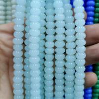 Perles en verre de mode, Des billes de verre, Plat rond, DIY, plus de couleurs à choisir, 8x5mm, 10PC/sac, Environ 83PC/brin, Vendu par sac