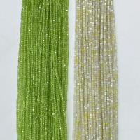 Gemstone Jewelry Beads Peridot Stone with White Shell Square DIY Sold Per Approx 38-39 cm Strand