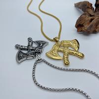 Stainless Steel Jewelry Necklace 304 Stainless Steel Axe plated fashion jewelry & for man nickel lead & cadmium free Sold By PC