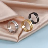 Edelstahl Ringe, 304 Edelstahl, plattiert, Modeschmuck & unisex, keine, frei von Nickel, Blei & Kadmium, width:6.4mm,thickness:1mm, verkauft von PC