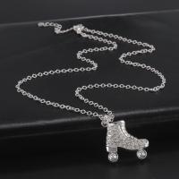 Tibetan Style Sweater Chain Necklace, with 5cm extender chain, plated, fashion jewelry & for woman & with rhinestone, nickel, lead & cadmium free, Length:Approx 45 cm, Sold By PC