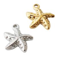 Stainless Steel Pendants, 304 Stainless Steel, Starfish, plated, DIY, more colors for choice, 17.50x17.50x3.50mm, Hole:Approx 2mm, Sold By PC
