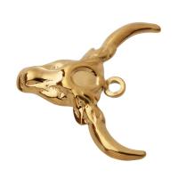 Stainless Steel Animal Pendants, 304 Stainless Steel, plated, DIY, golden, 22.50x25.50x3mm, Hole:Approx 2mm, Sold By PC